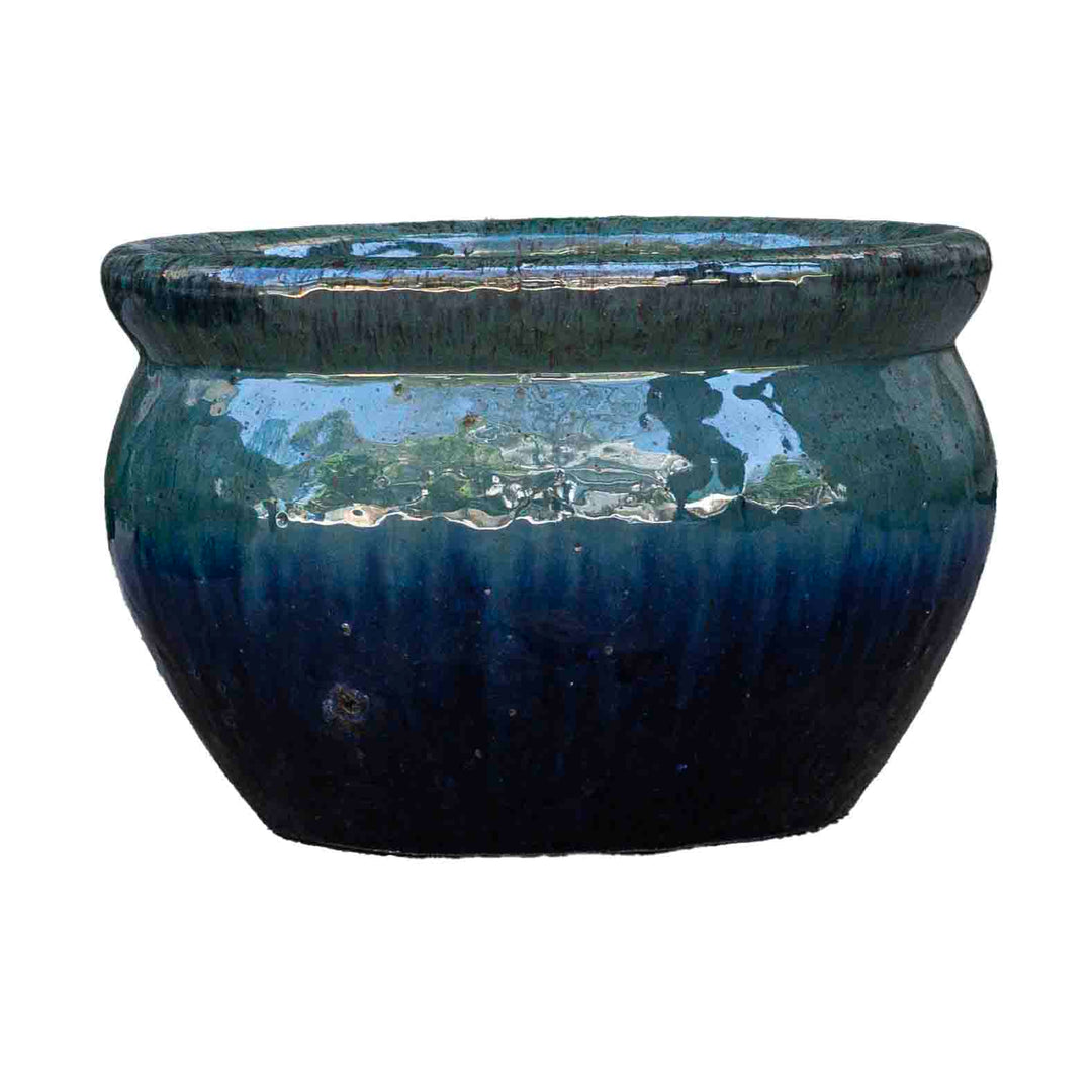 Blue Ocean Glazed Ceramic Pot