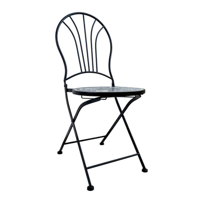 BLUE TILED GARDEN TABLE - SET OF 3