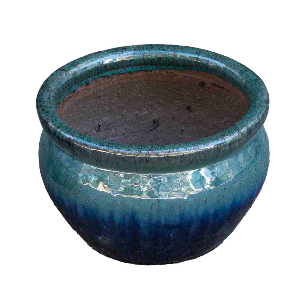 Blue Ocean Glazed Ceramic Pot