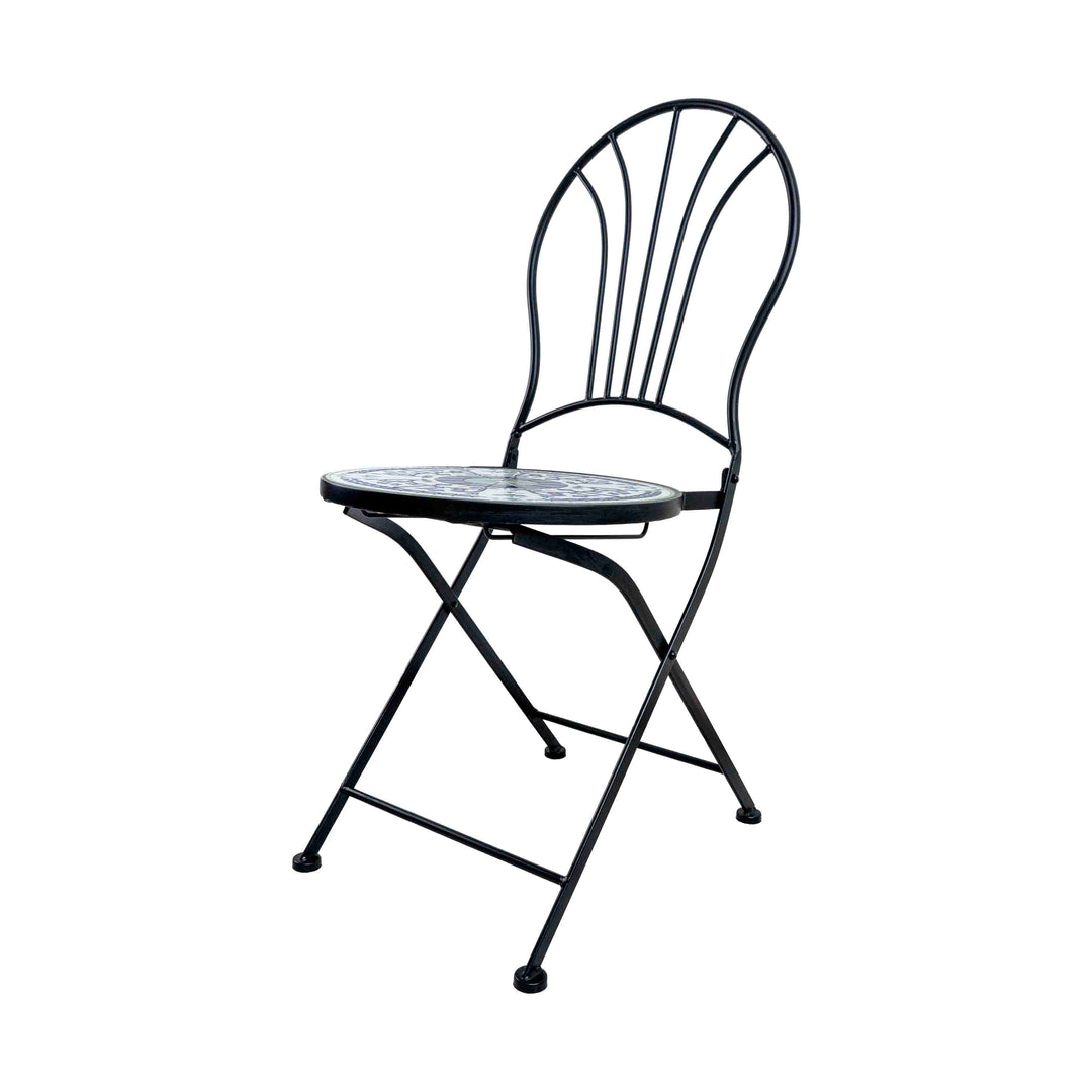 BLUE TILED GARDEN TABLE - SET OF 3