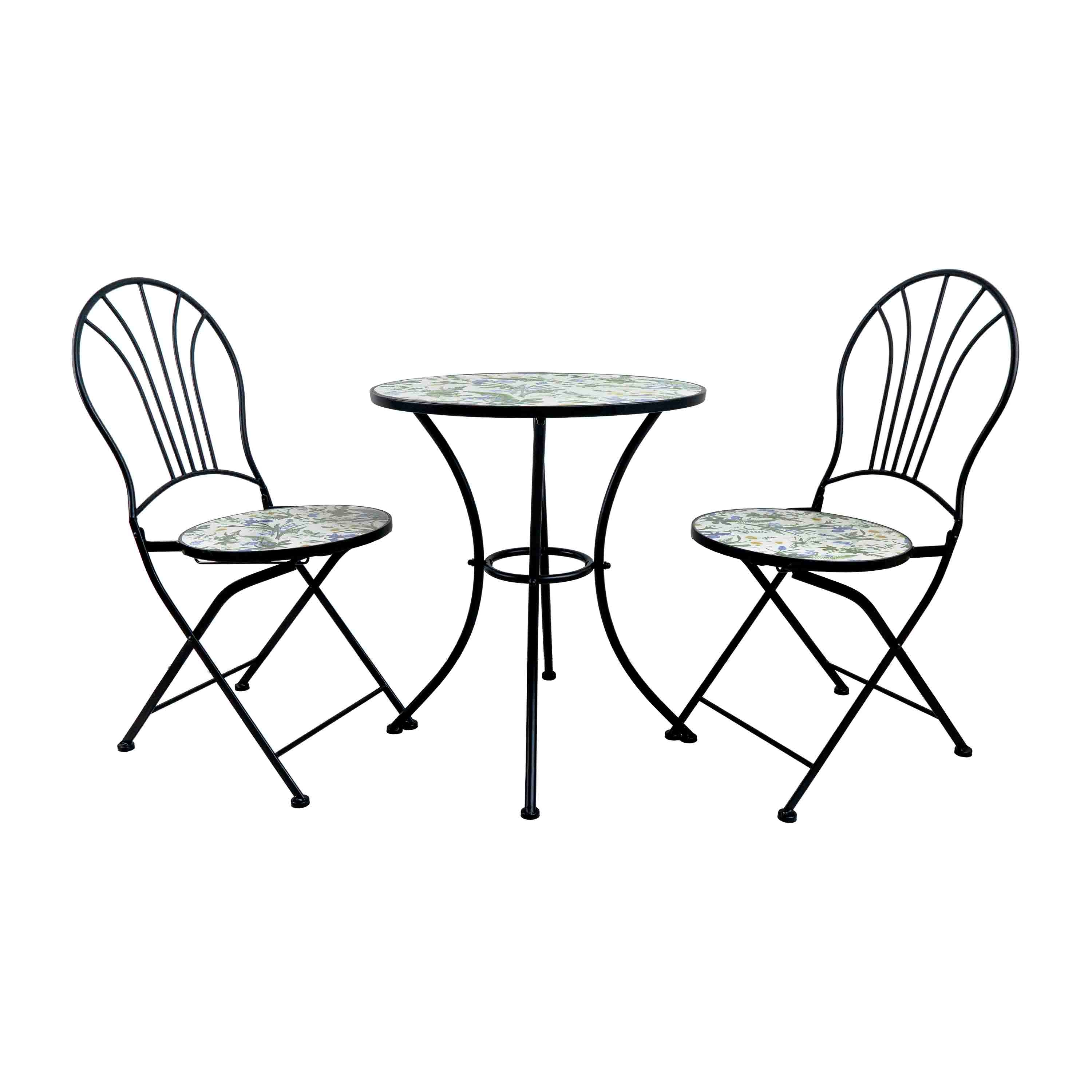 FLORAA TILED GARDEN TABLE - SET OF 3