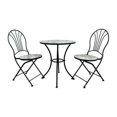 FLORAA TILED GARDEN TABLE - SET OF 3