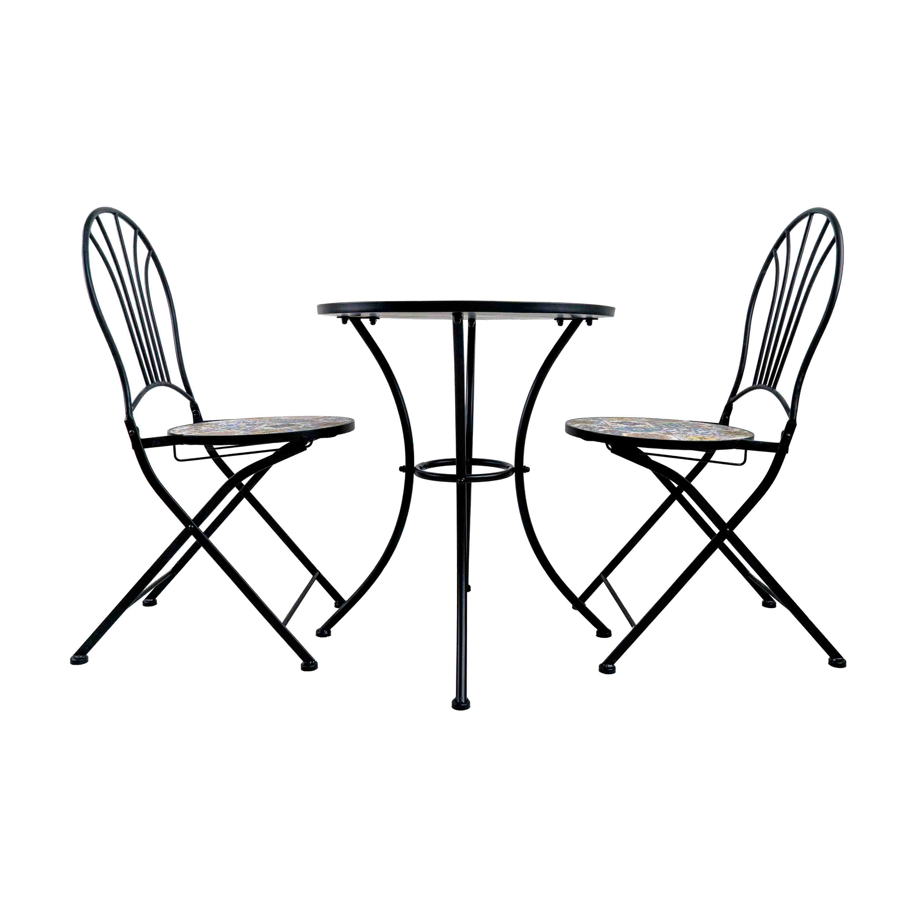 UZBEK TILED GARDEN TABLE - SET OF 3