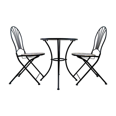 UZBEK TILED GARDEN TABLE - SET OF 3