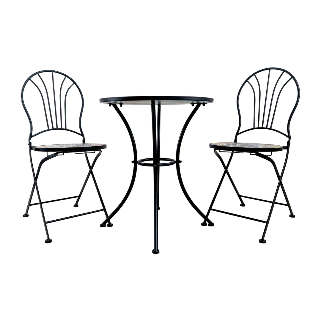 UZBEK TILED GARDEN TABLE - SET OF 3