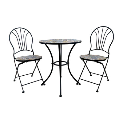 UZBEK TILED GARDEN TABLE - SET OF 3