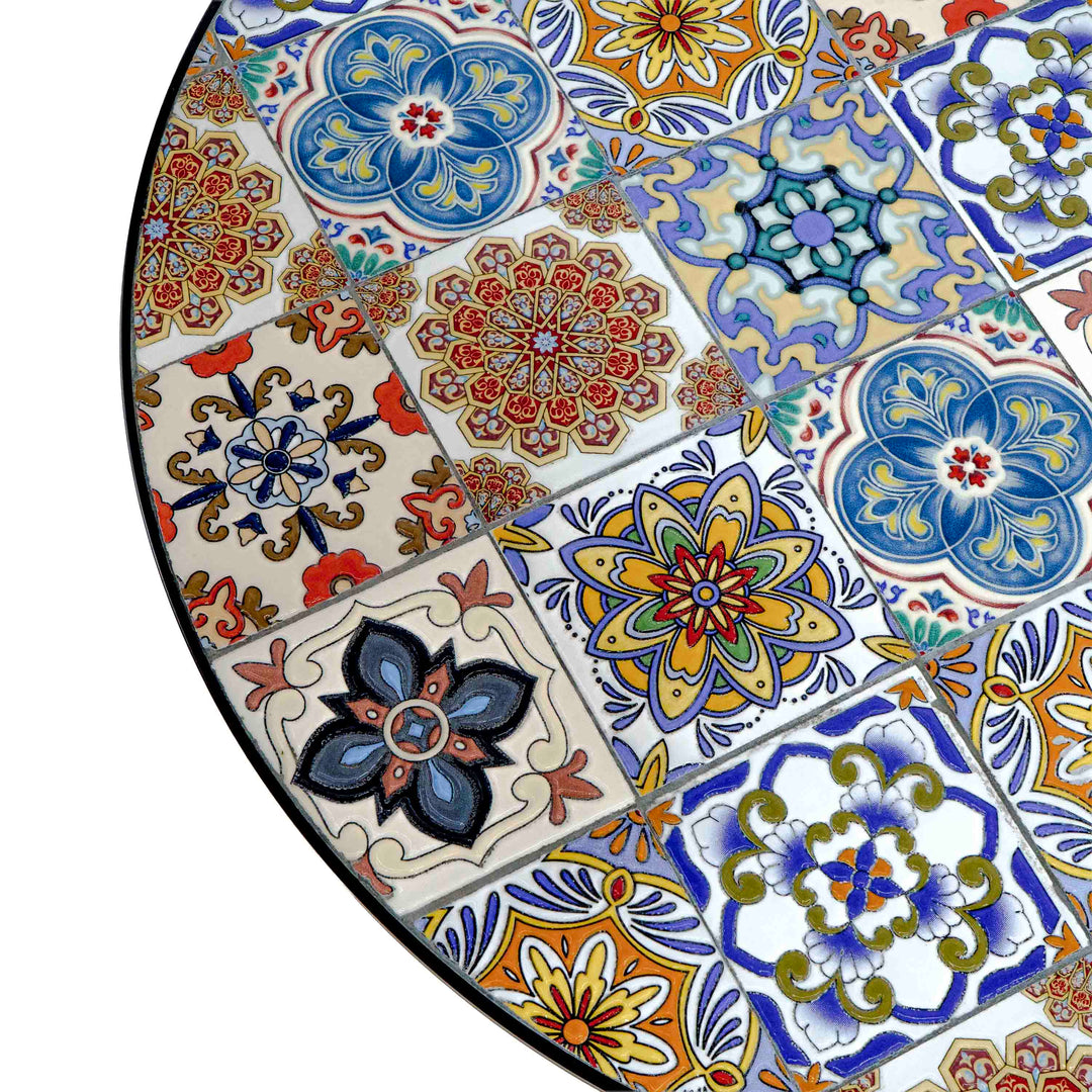 UZBEK TILED GARDEN TABLE - SET OF 3