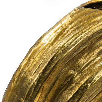 Round Swirl Vase - Gold