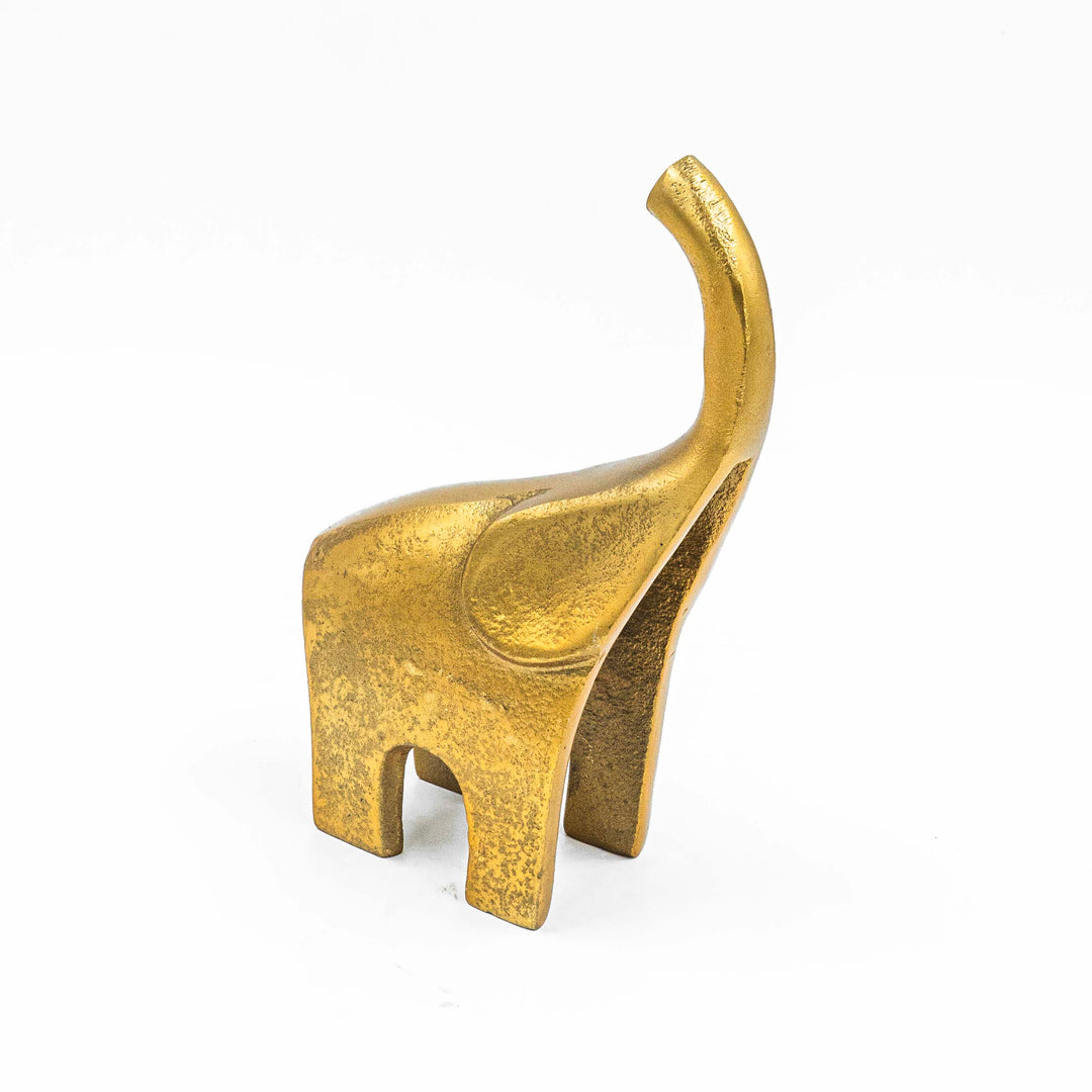 Elephant Rough Sculpture - Gold