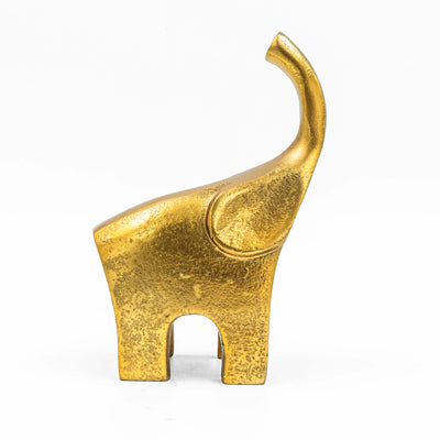 Elephant Rough Sculpture - Gold