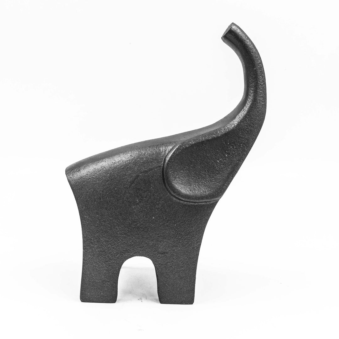 Elephant Rough Sculpture - Washed Grey