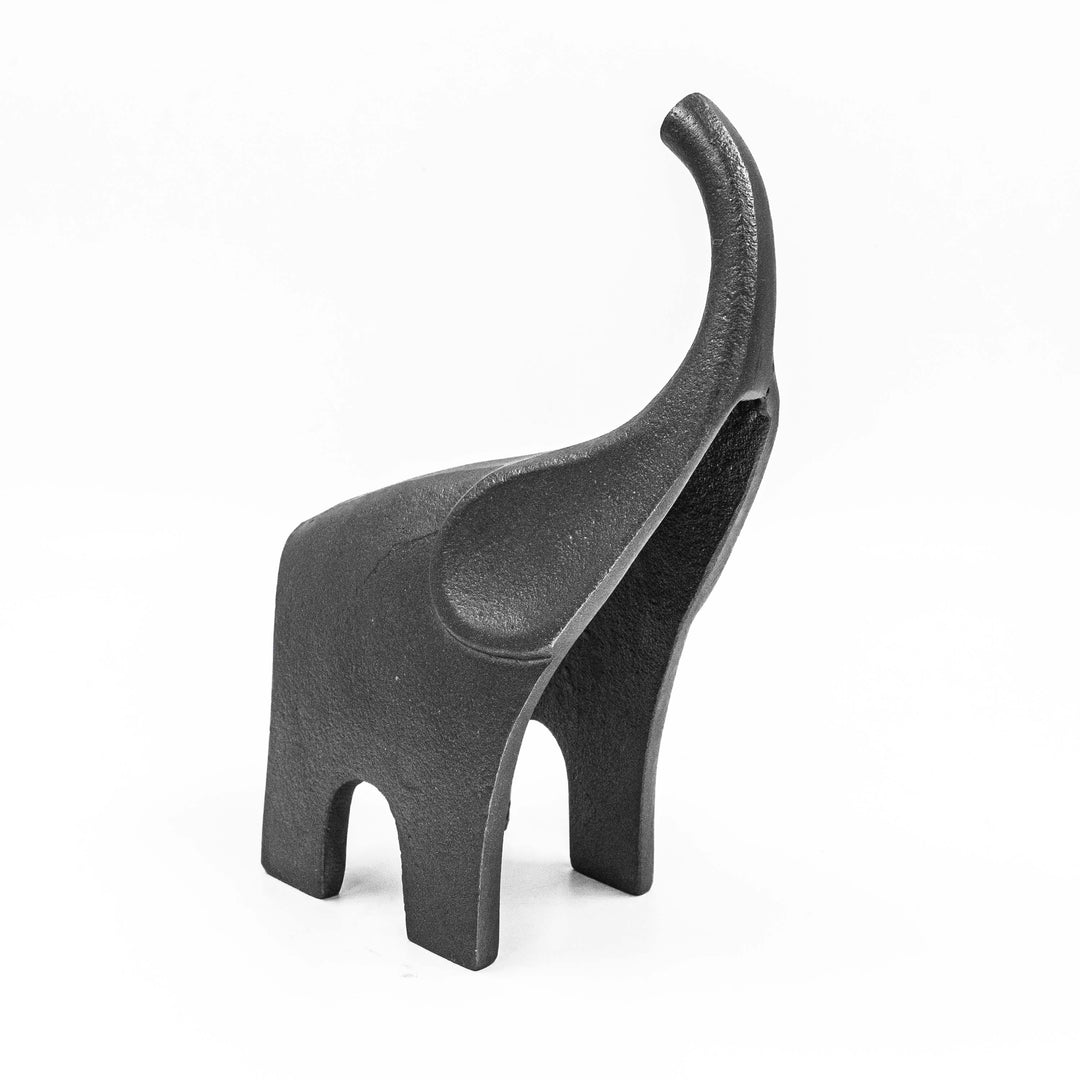 Elephant Rough Sculpture - Washed Grey