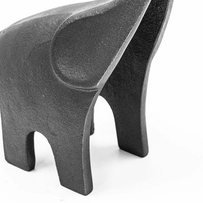 Elephant Rough Sculpture - Washed Grey