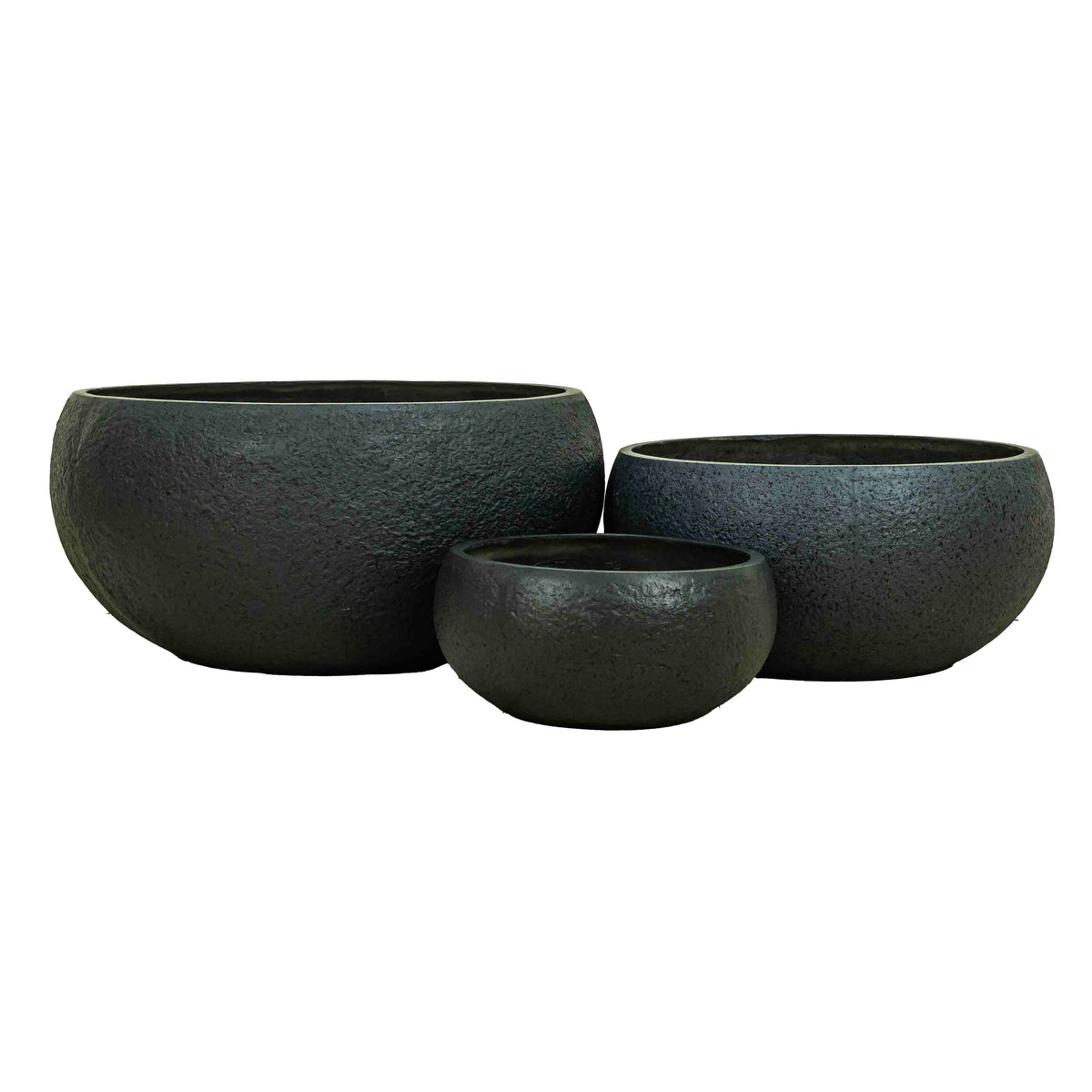 Mento FRP Wide Planter Black