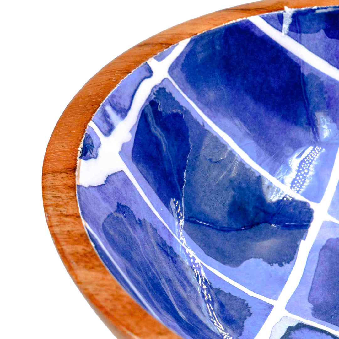 Indigo Mosaic Salad Set