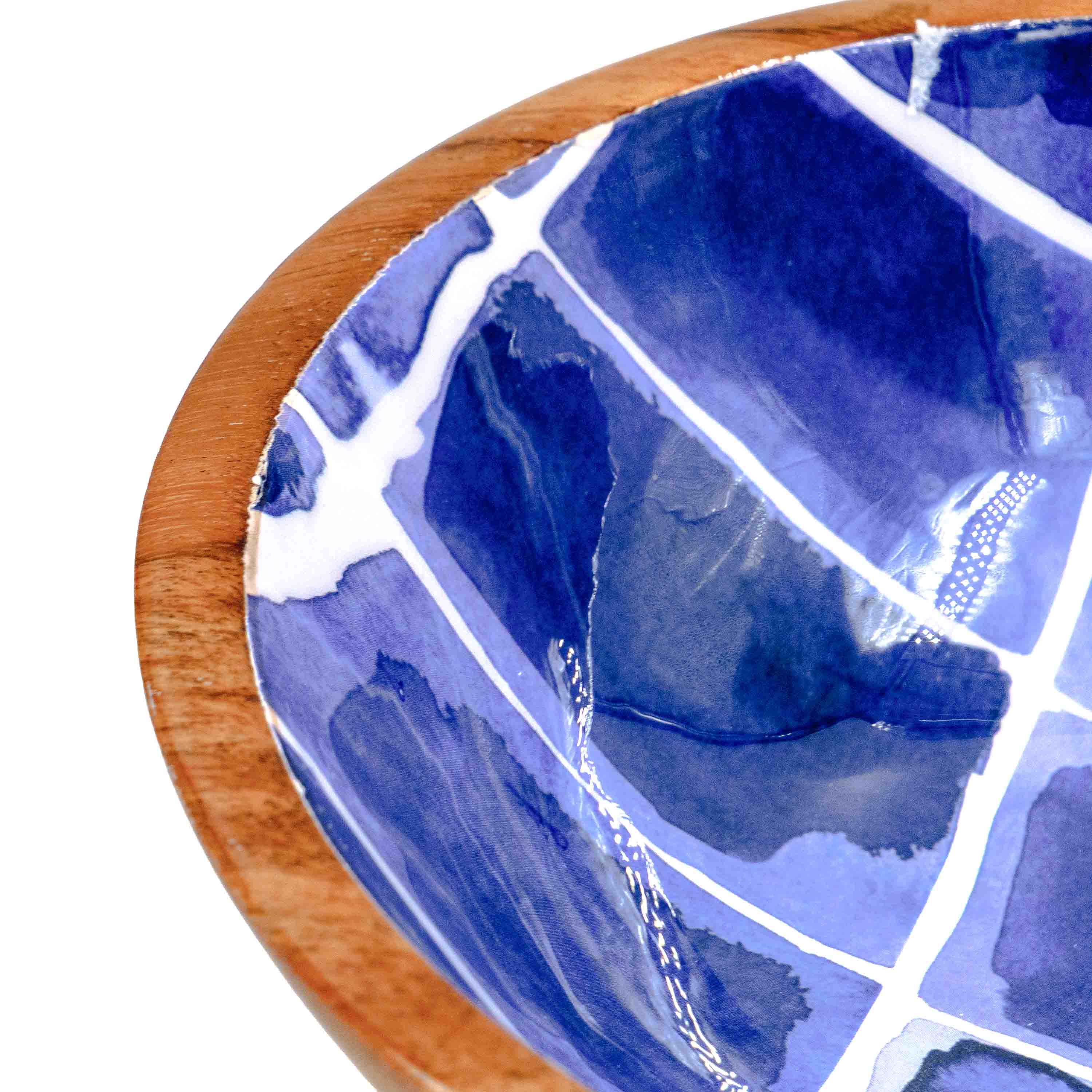 Indigo Mosaic Salad Set