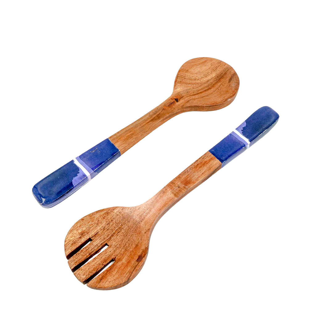 Indigo Mosaic Salad Set