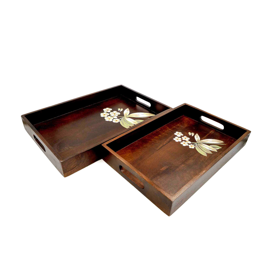 Blossom Charm Wooden Tray Set