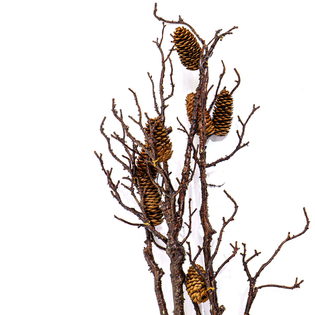 Rustic Pinecone Faux Stem