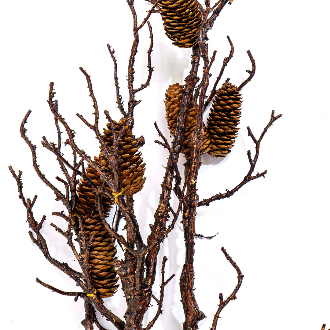 Rustic Pinecone Faux Stem