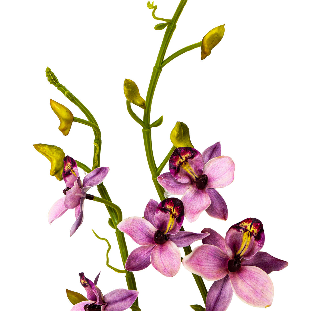 Faux Crimson Orchid Stem Pink