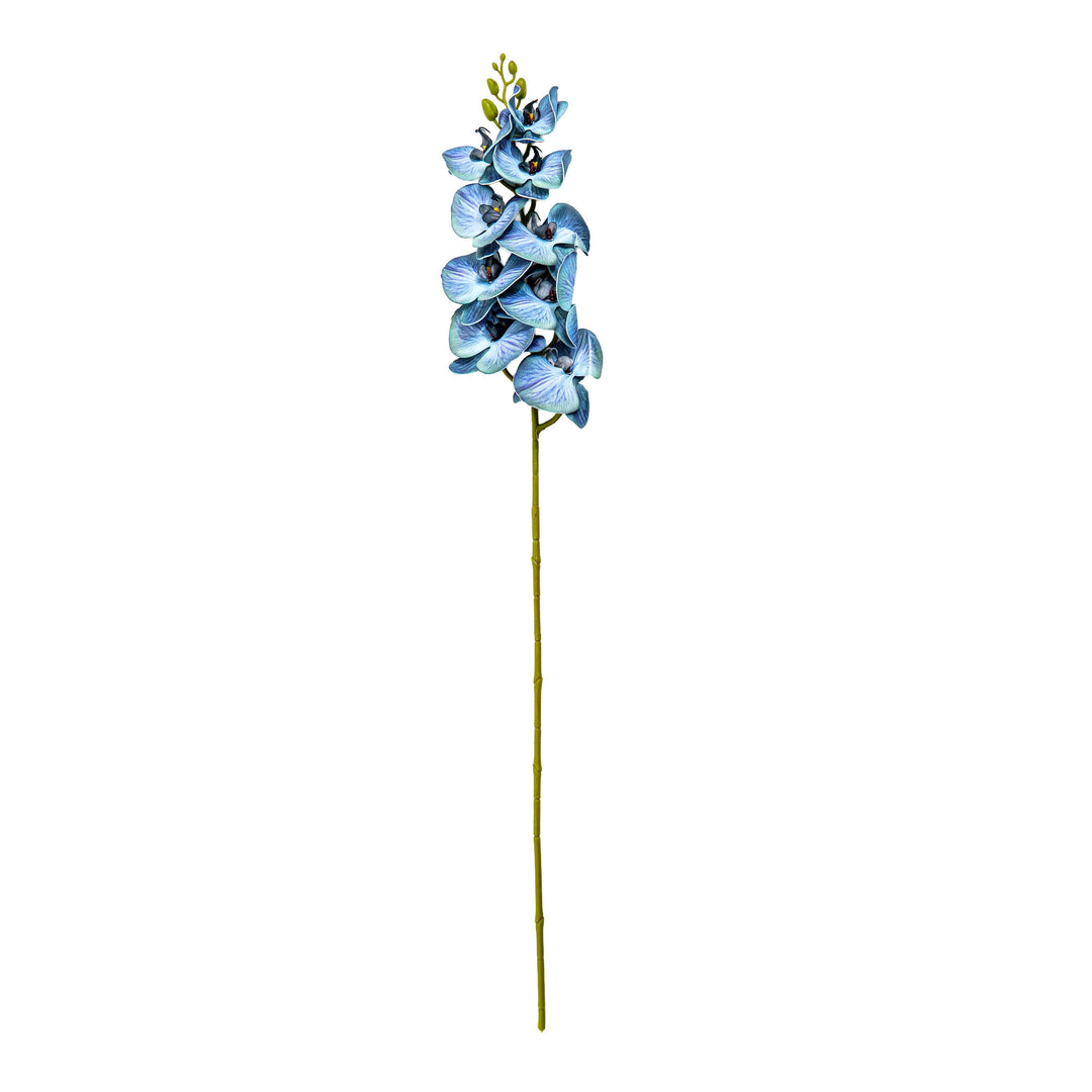 Faux Orchid Stem Deep Blue