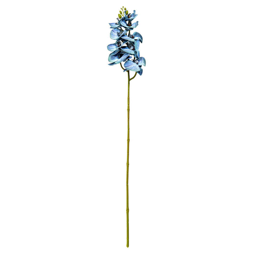 Faux Orchid Stem Deep Blue