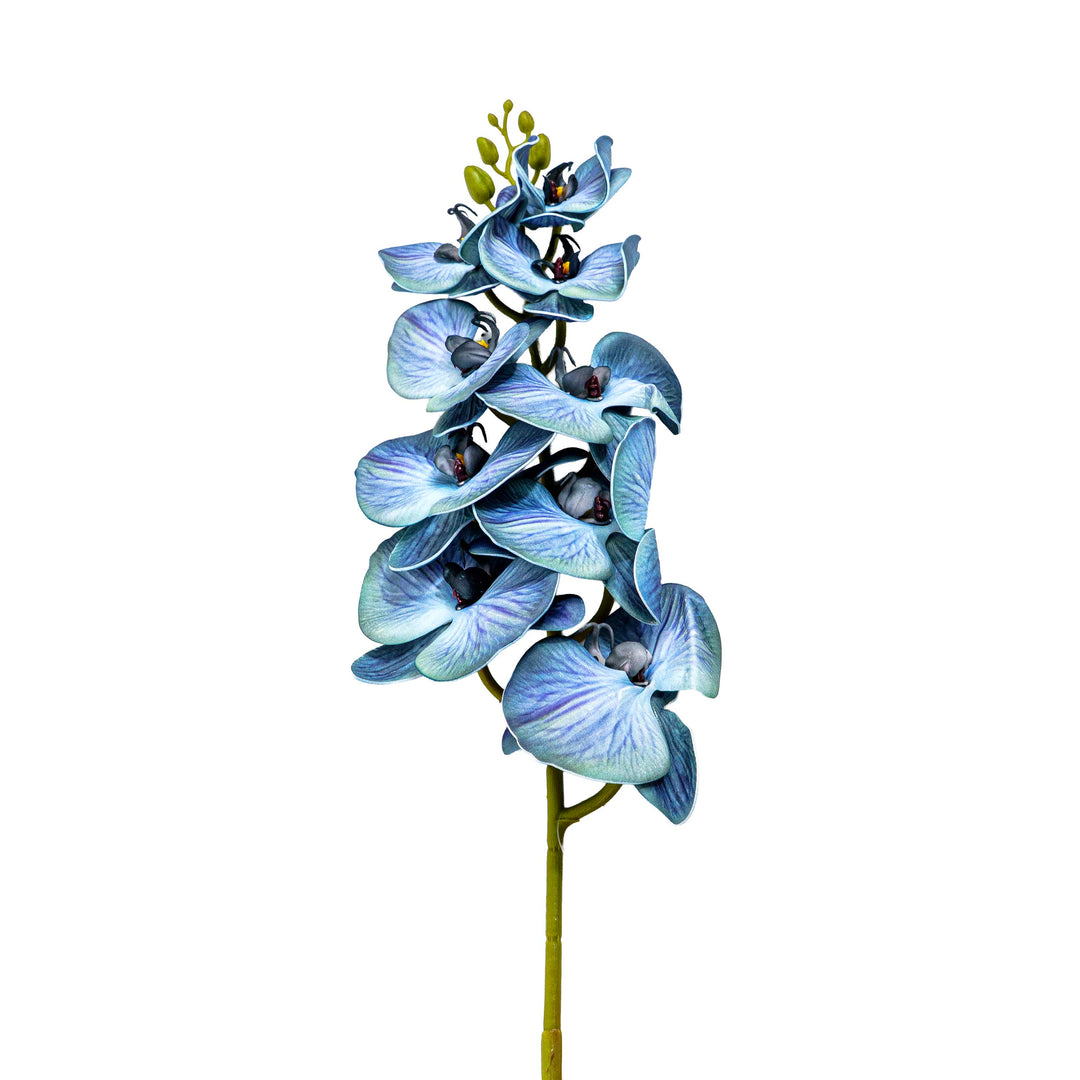 Faux Orchid Stem Deep Blue