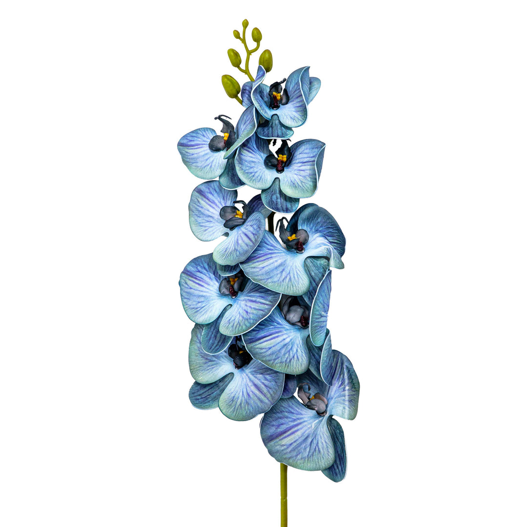 Faux Orchid Stem Deep Blue