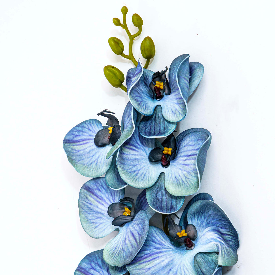 Faux Orchid Stem Deep Blue