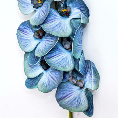 Faux Orchid Stem Deep Blue