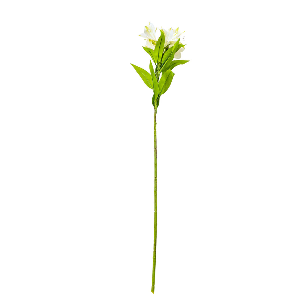Faux Lily Stem White