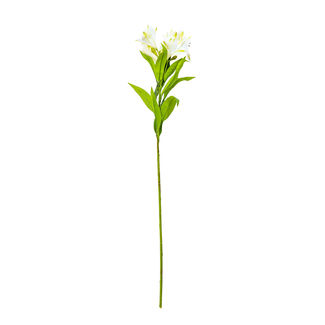 Faux Lily Stem White