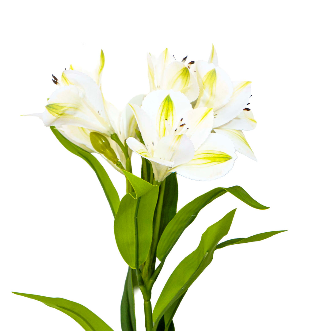 Faux Lily Stem White