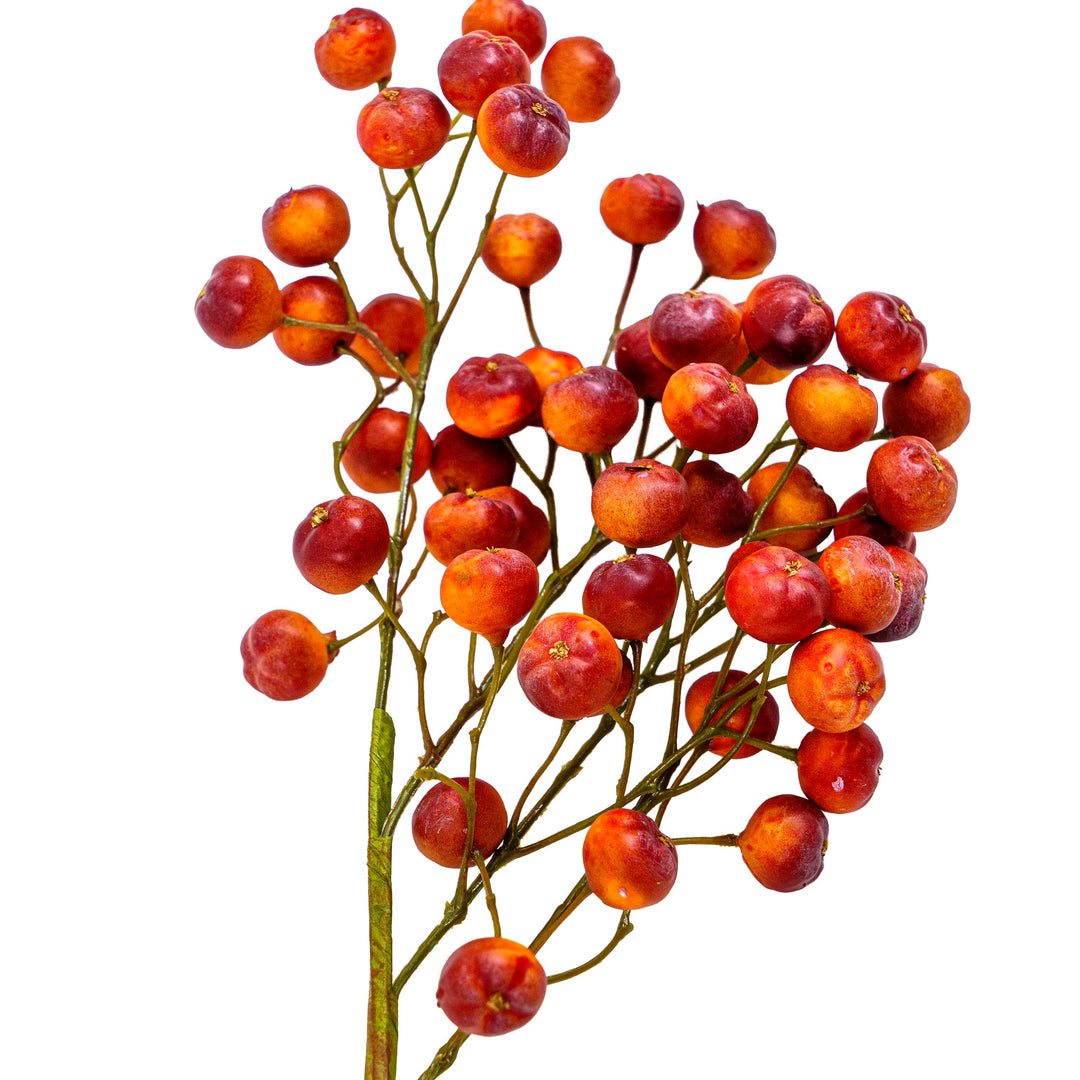 Faux Berry Stem Orange