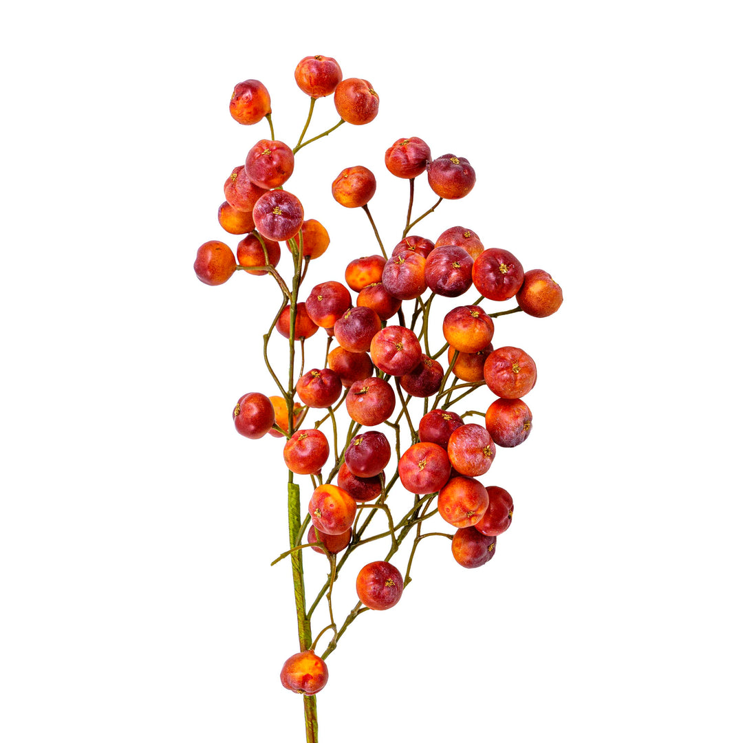Faux Berry Stem Orange