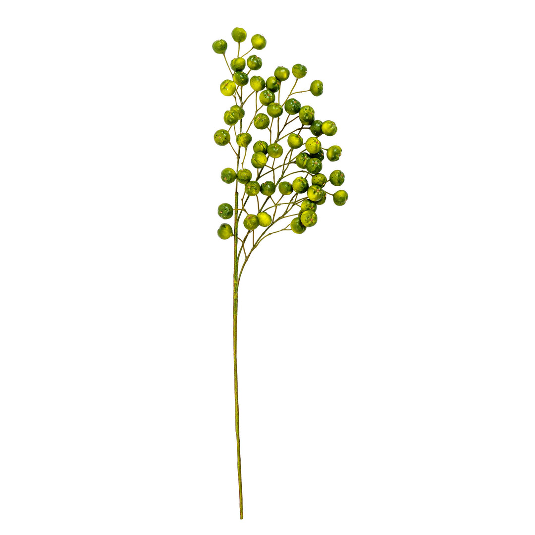Faux Berry Stem Green