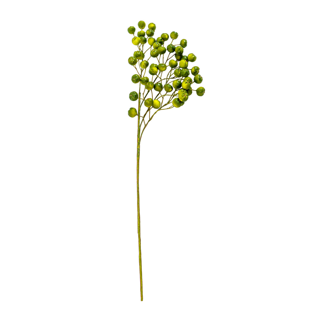 Faux Berry Stem Green
