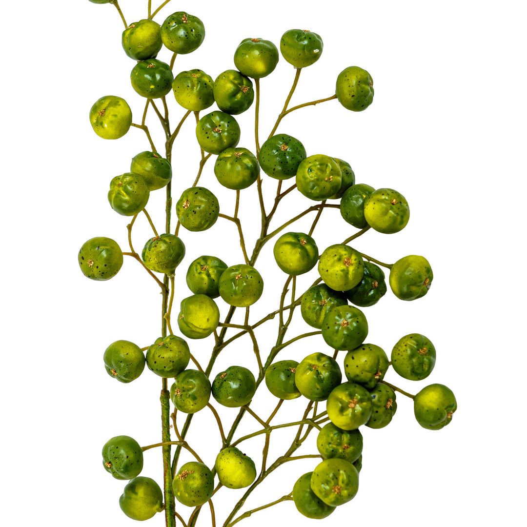 Faux Berry Stem Green