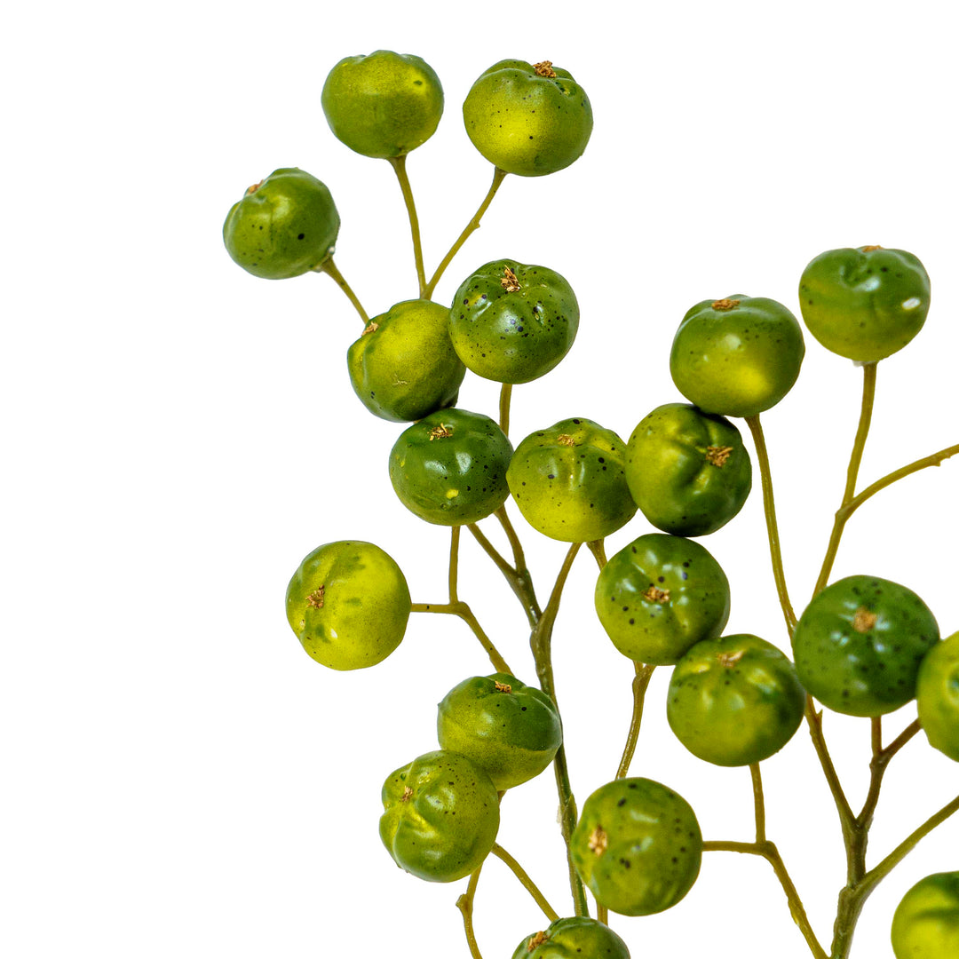 Faux Berry Stem Green
