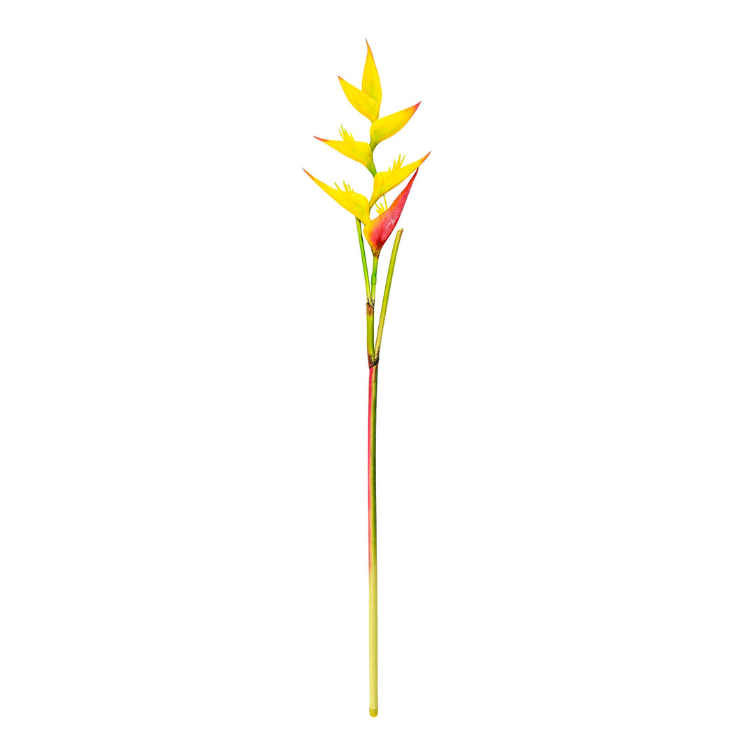 Yellow Heliconia Faux Stem