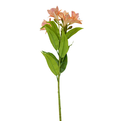 Faux Lily Stem Orange