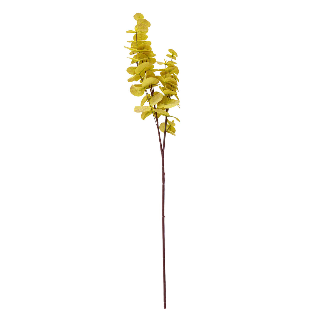 Faux Eucalyptus Stem Yellow