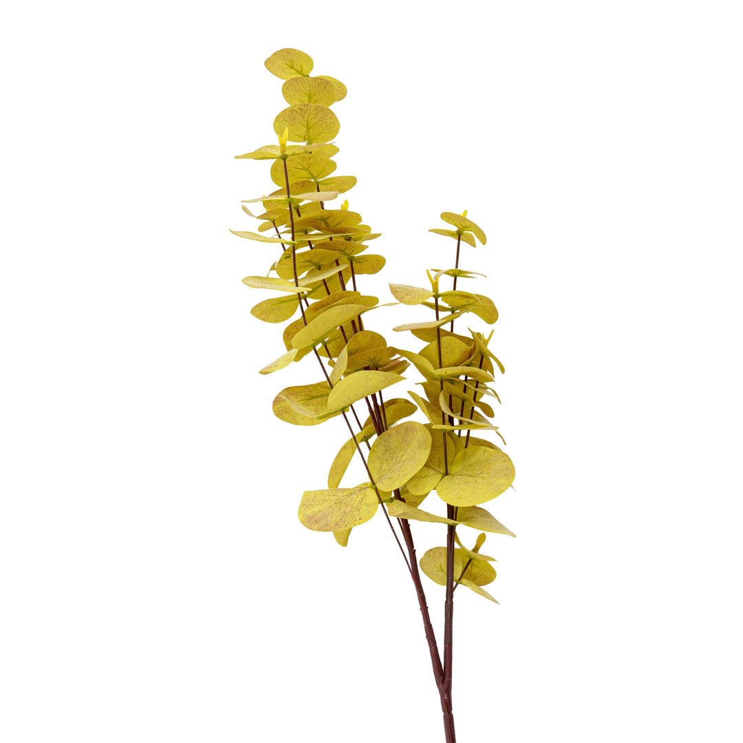Faux Eucalyptus Stem Yellow