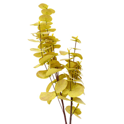 Faux Eucalyptus Stem Yellow