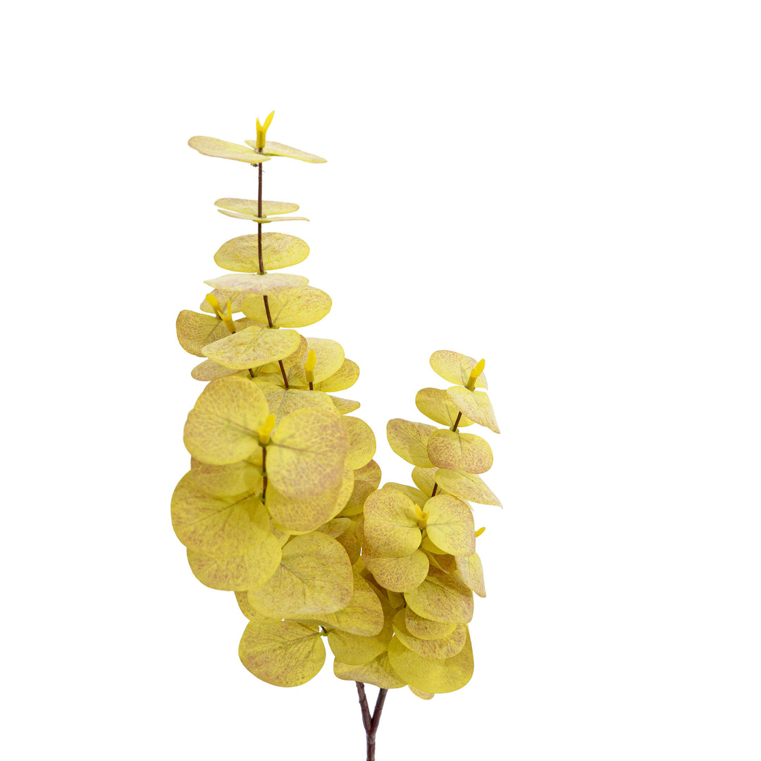 Faux Eucalyptus Stem Yellow