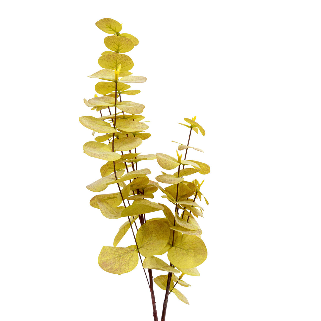 Faux Eucalyptus Stem Yellow