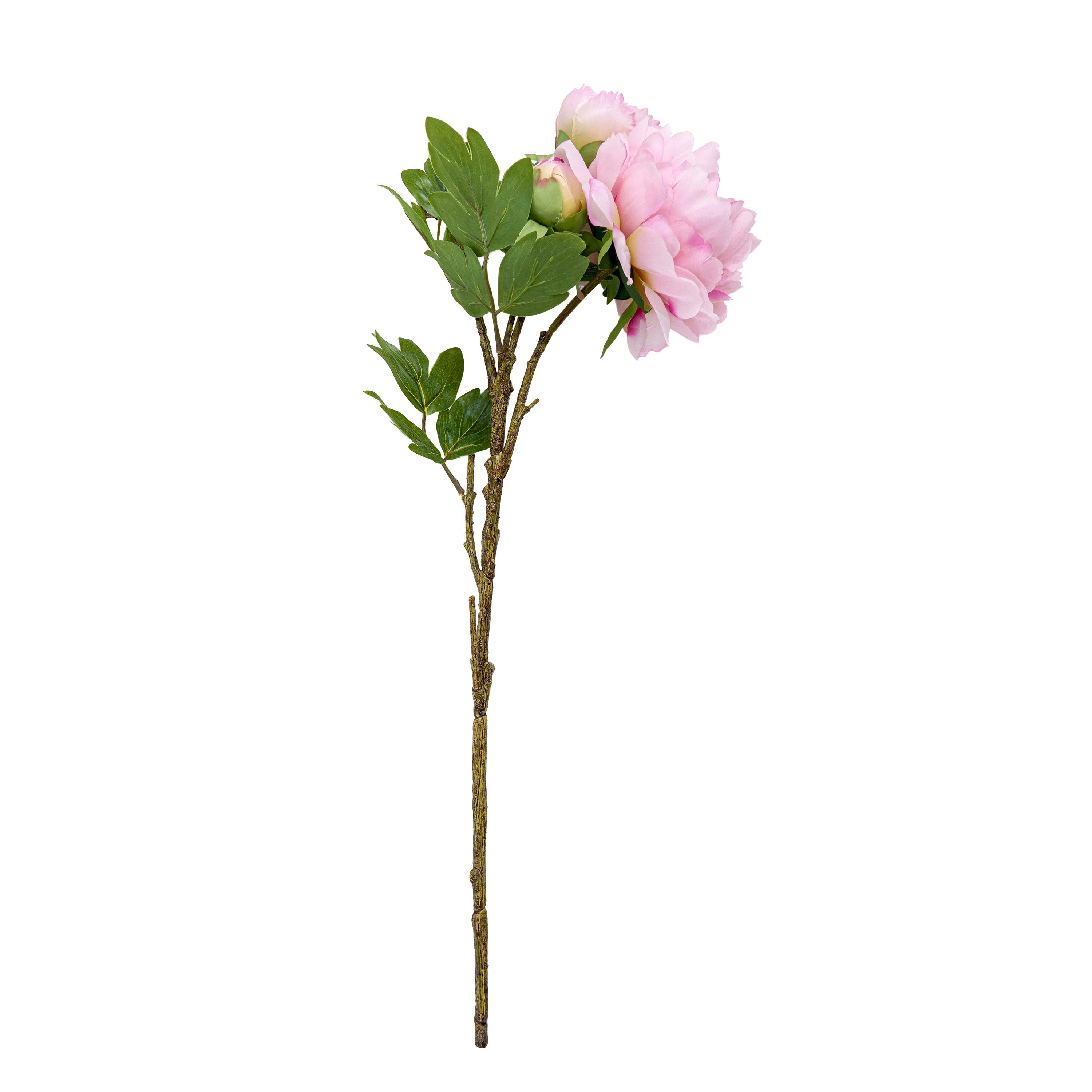 Faux Velvet Rose Stem Pink