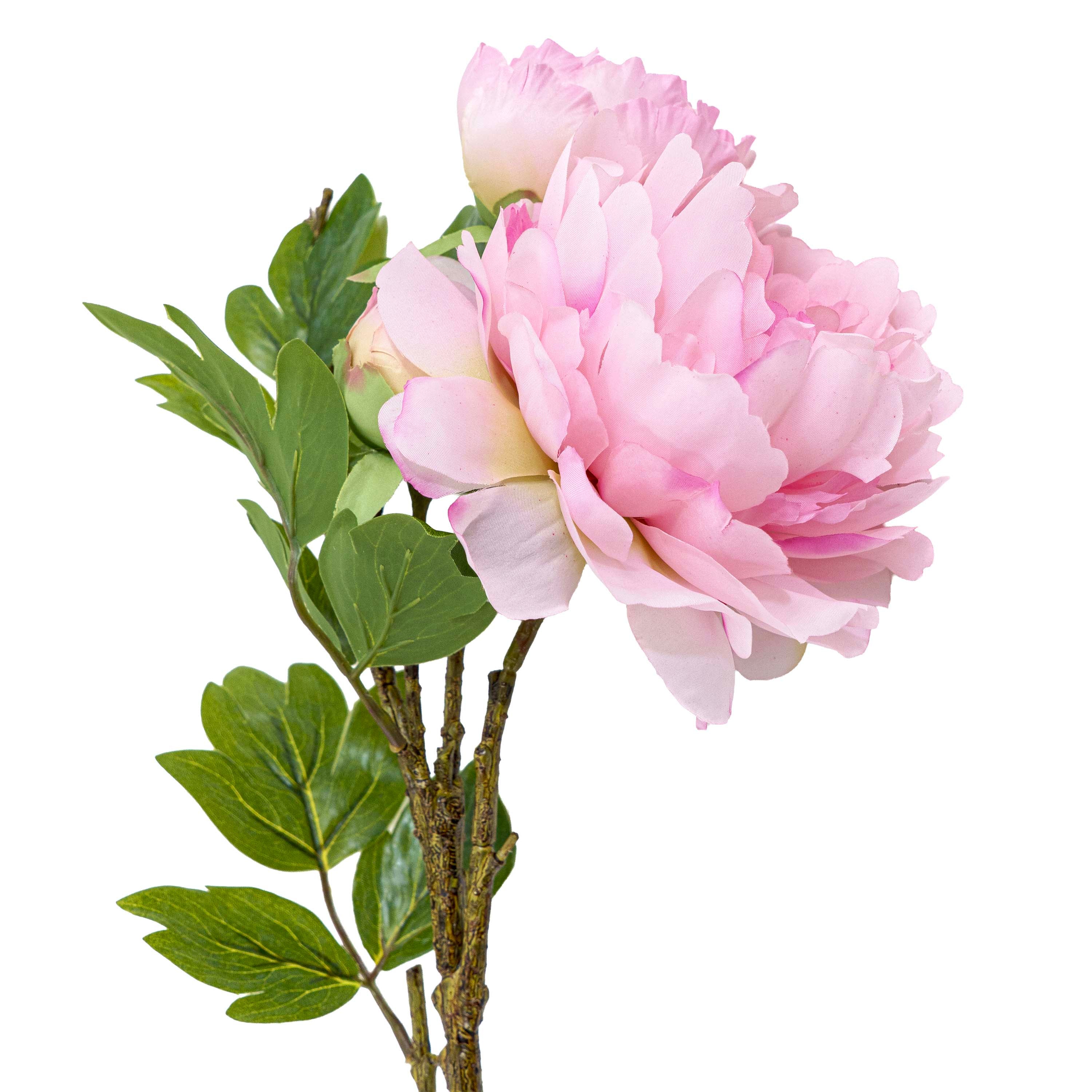 Faux Velvet Rose Stem Pink