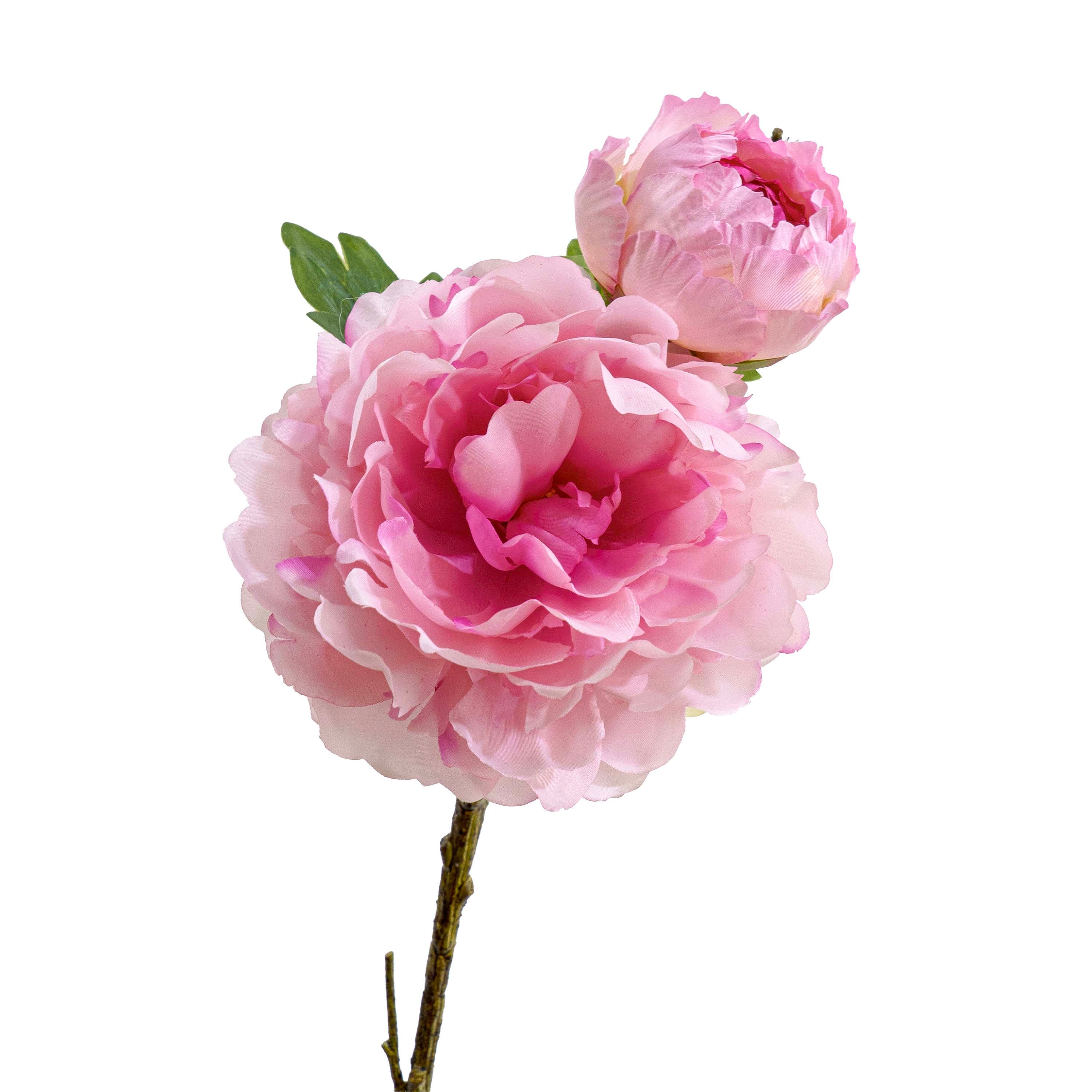 Faux Velvet Rose Stem Pink